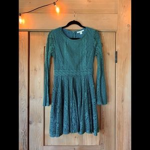 Francesca’s Miami Emerald Green Lace Dress